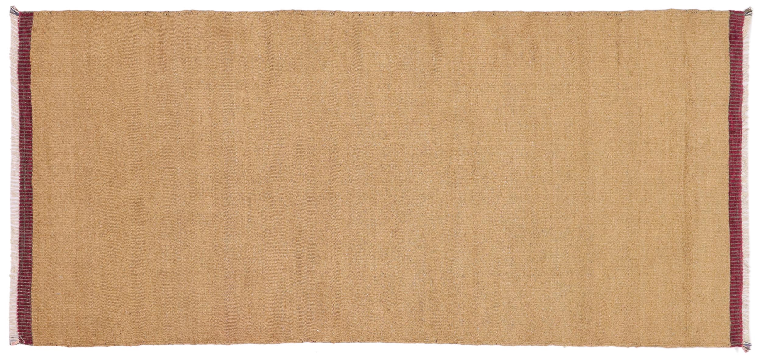 handmade Modern Kilim Beige Gray Hand-Woven RUNNER 100% WOOL area rug 4' x 7'