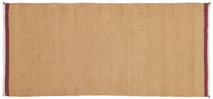 handmade Modern Kilim Beige Gray Hand-Woven RUNNER 100% WOOL area rug 4' x 7'