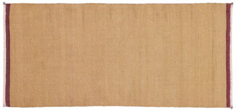 handmade Modern Kilim Beige Gray Hand-Woven RUNNER 100% WOOL area rug 4' x 7'