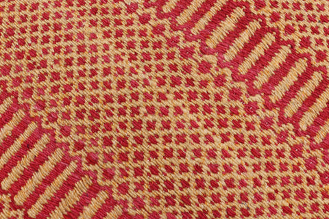 handmade Modern Kilim Pink Orange Hand-Woven RUNNER 100% WOOL area rug 3' x 7'