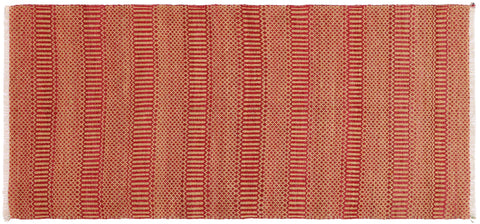 handmade Modern Kilim Pink Orange Hand-Woven RUNNER 100% WOOL area rug 3' x 7'