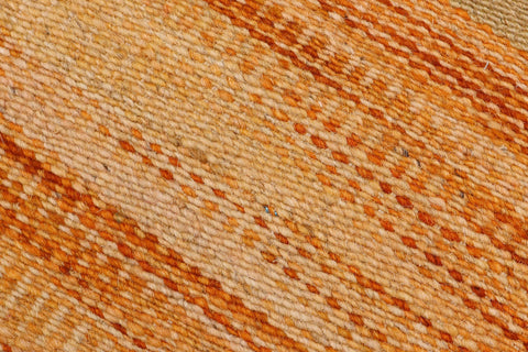 handmade Modern Kilim Orange Blue Hand-Woven RUNNER 100% WOOL area rug 3x7