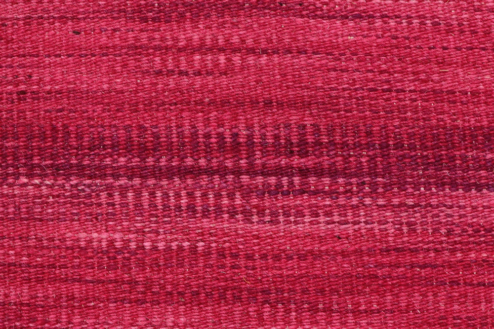 handmade Modern Kilim Pink Gray Hand-Woven RUNNER 100% WOOL area rug 4' x 7'