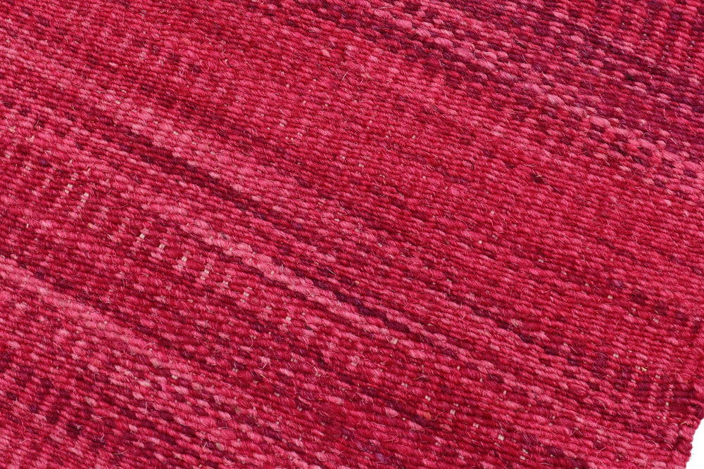 handmade Modern Kilim Pink Gray Hand-Woven RUNNER 100% WOOL area rug 4' x 7'