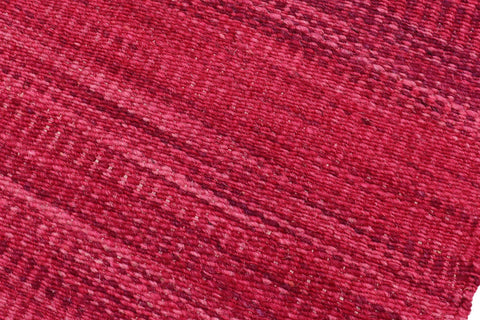 handmade Modern Kilim Pink Gray Hand-Woven RUNNER 100% WOOL area rug 4' x 7'