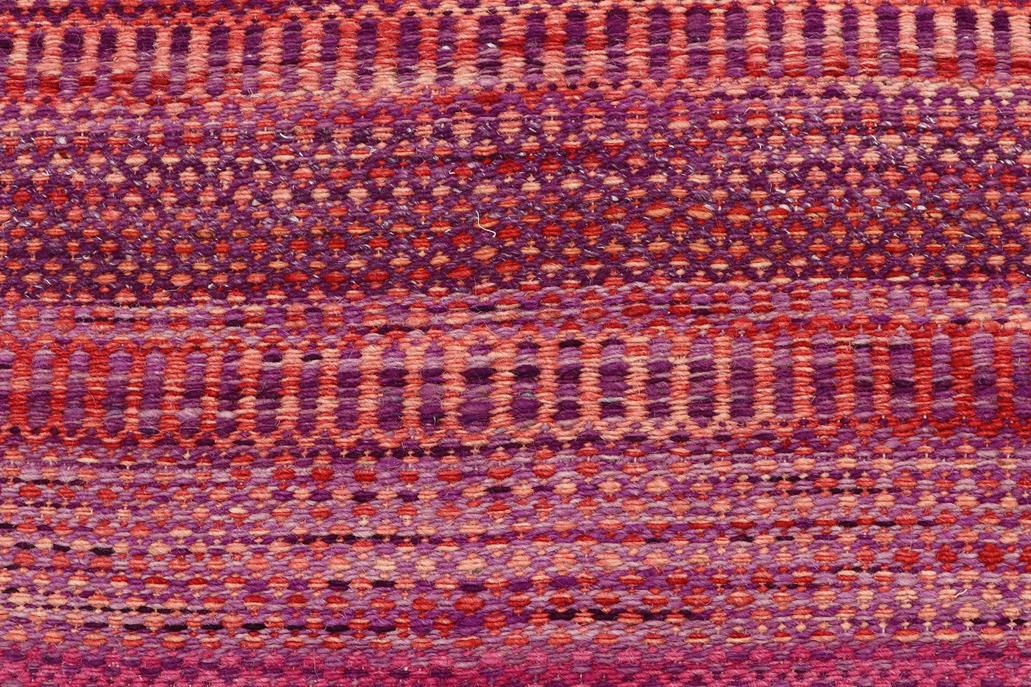 Flat Weave Kilim Antique Navaho Vintage handmade Modern Kilim Blue Gray Hand-Woven Runner 100% Wool Area Rug 3x7 