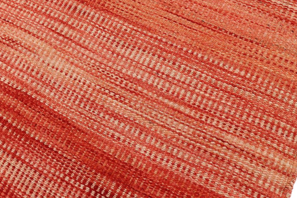 Flat Weave Kilim Antique Navaho Vintage handmade Modern Kilim Red Blue Hand-Woven Runner 100% Wool Area Rug 3x7 