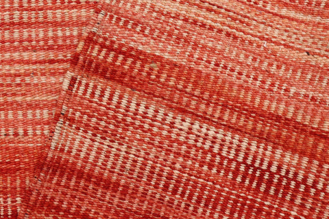 handmade Modern Kilim Red Blue Hand-Woven RUNNER 100% WOOL area rug 3x7