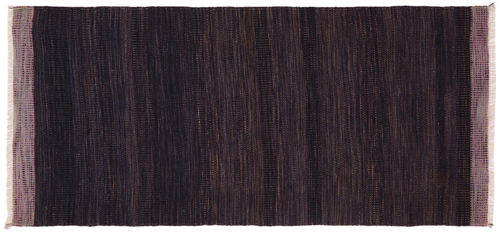 handmade Modern Kilim Blue Purple Hand-Woven RUNNER 100% WOOL area rug 4' x 7'