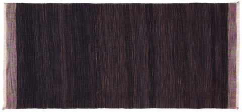 handmade Modern Kilim Blue Purple Hand-Woven RUNNER 100% WOOL area rug 4' x 7'