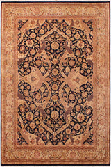 Traditional Agra Eugenia Blue Lt. Green Hand Knotted Area rugs 9 x 12