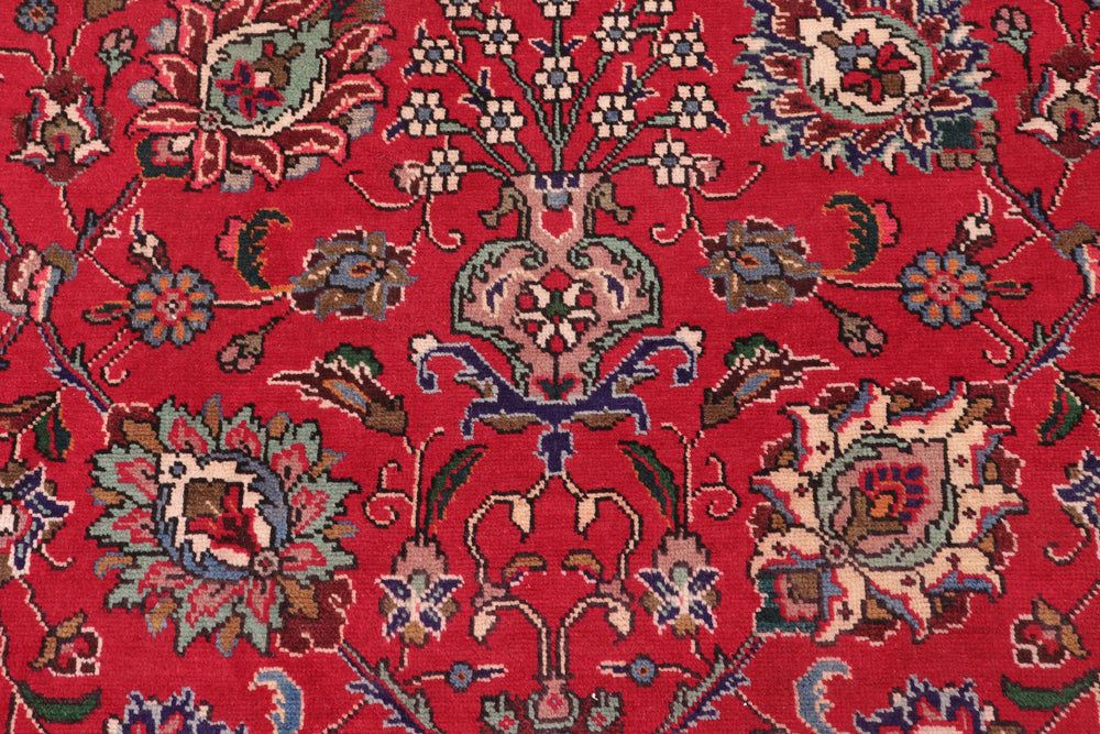 handmade Traditional Tabriz Red Blue Hand Knotted RECTANGLE 100% WOOL area rug 10 x 12
