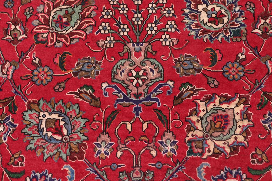 handmade Traditional Tabriz Red Blue Hand Knotted RECTANGLE 100% Wool Pile area rug 10x12