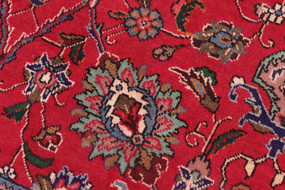 handmade Traditional Tabriz Red Blue Hand Knotted RECTANGLE 100% WOOL area rug 10 x 12