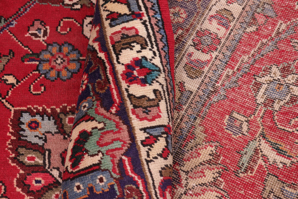 handmade Traditional Tabriz Red Blue Hand Knotted RECTANGLE 100% WOOL area rug 10 x 12