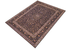 handmade Traditional Nahin Blue Beige Hand Knotted RECTANGLE 100% WOOL area rug 10 x 13