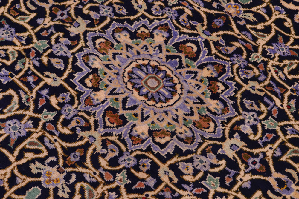 handmade Traditional Nahin Blue Beige Hand Knotted RECTANGLE 100% WOOL area rug 10 x 13