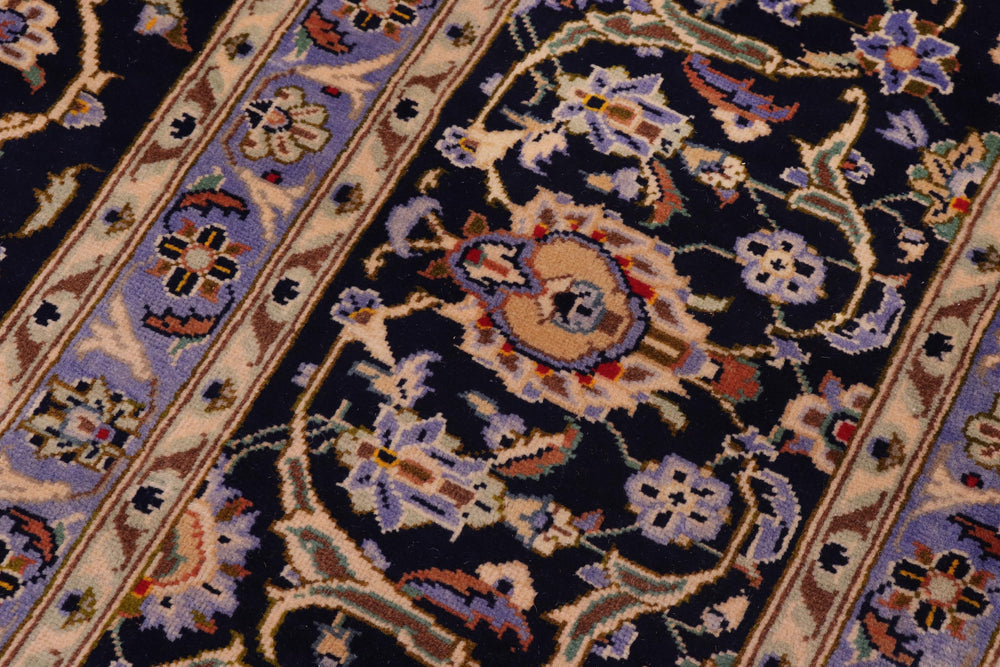 handmade Traditional Nahin Blue Beige Hand Knotted RECTANGLE 100% WOOL area rug 10 x 13