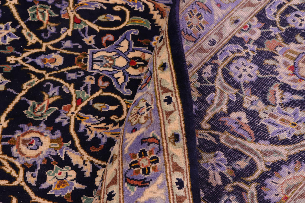 handmade Traditional Nahin Blue Beige Hand Knotted RECTANGLE 100% WOOL area rug 10 x 13