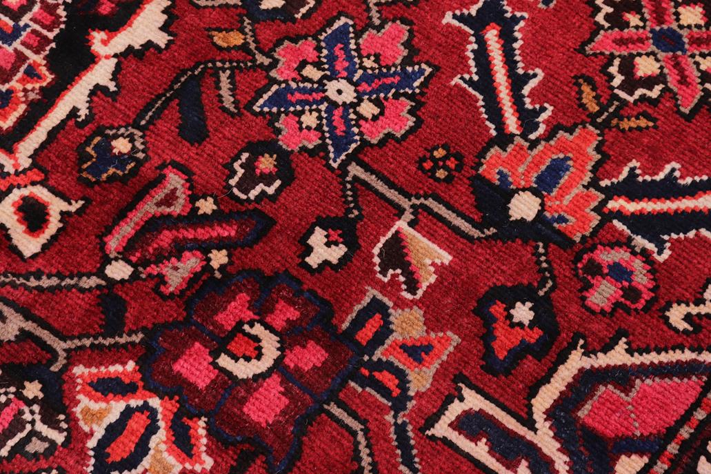 handmade Traditional Heriz Burgundy Beige Hand Knotted RECTANGLE 100% Wool Pile area rug 10x12