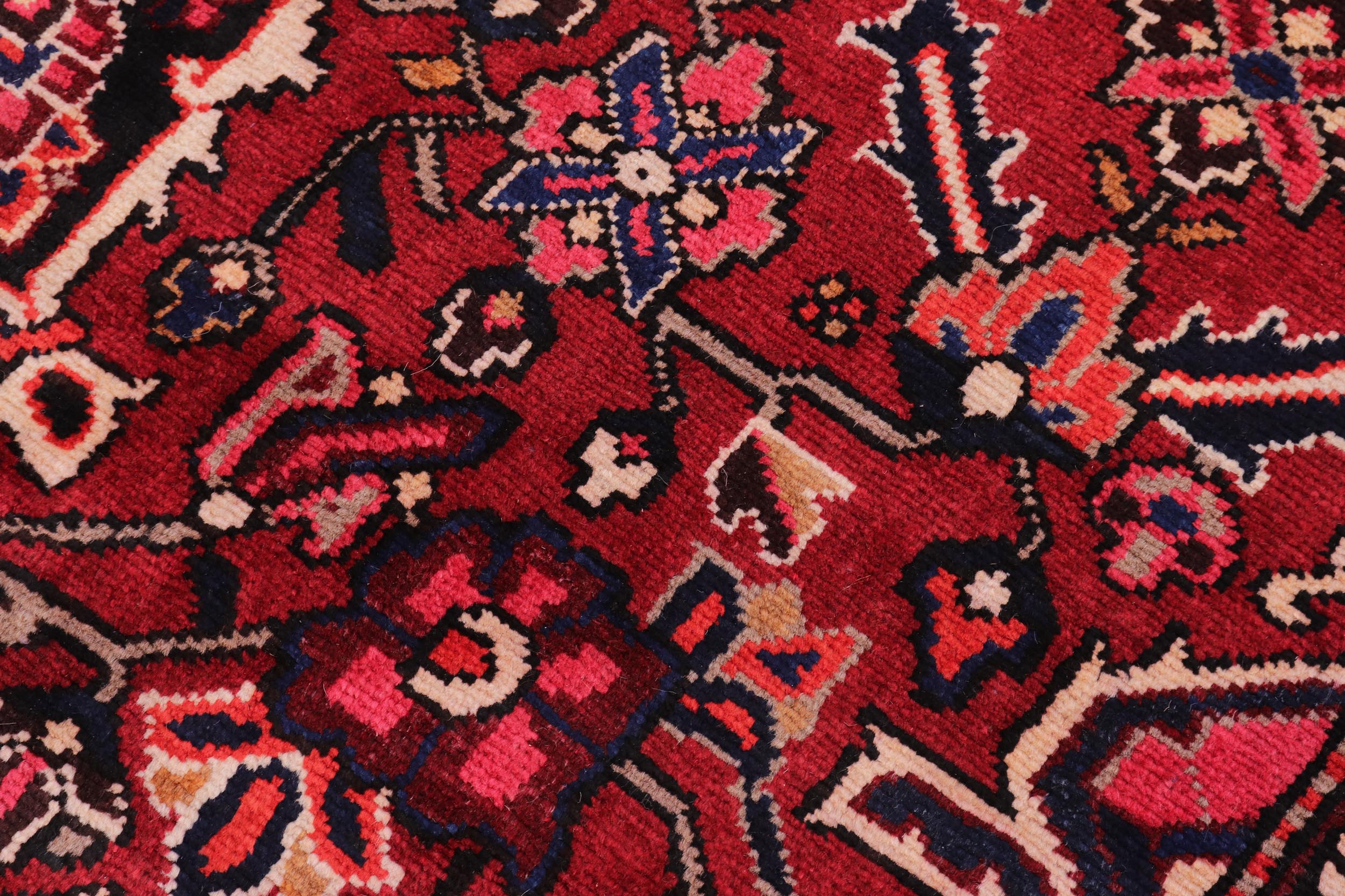 handmade Traditional Heriz Burgundy Beige Hand Knotted RECTANGLE 100% WOOL area rug 10 x 12