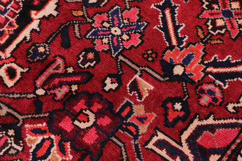 handmade Traditional Heriz Burgundy Beige Hand Knotted RECTANGLE 100% WOOL area rug 10 x 12