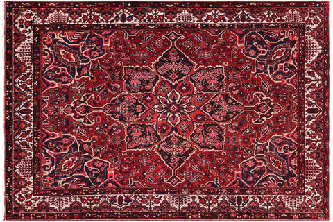 handmade Traditional Heriz Burgundy Beige Hand Knotted RECTANGLE 100% WOOL area rug 10 x 12