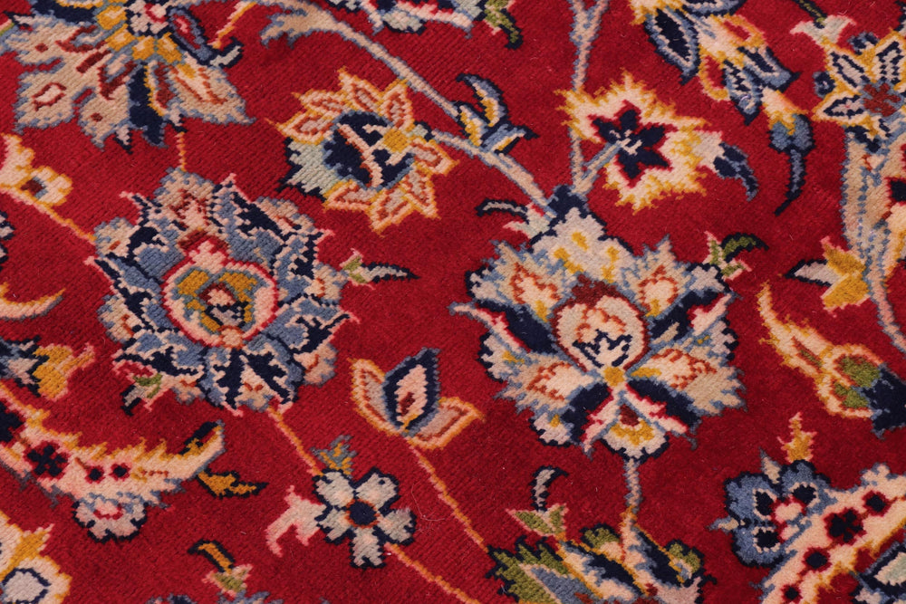 handmade Traditional Kashan Red Blue Hand Knotted RECTANGLE 100% WOOL area rug 10 x 13