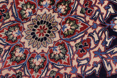 handmade Traditional Kashan Blue Beige Hand Knotted RECTANGLE 100% WOOL area rug 8 x 13
