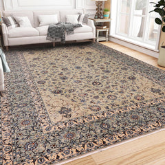 handmade Traditional Nahin Green Blue Hand Knotted RECTANGLE 100% WOOL area rug 10 x 14