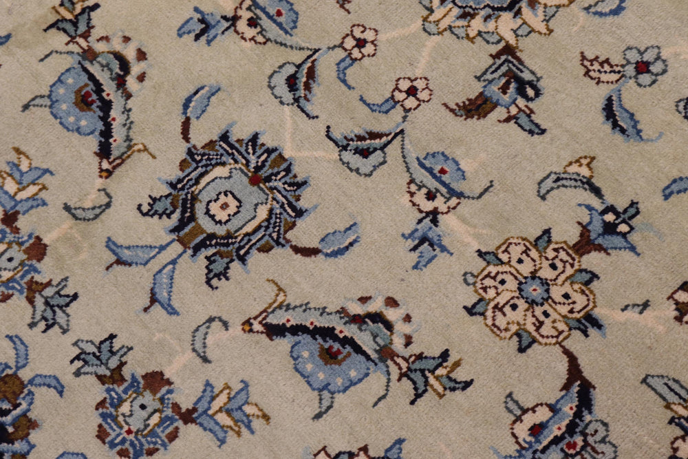 handmade Traditional Nahin Green Blue Hand Knotted RECTANGLE 100% WOOL area rug 10 x 14