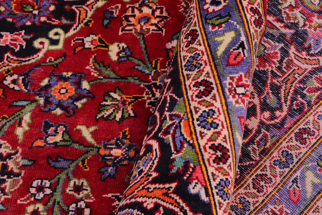 Traditional handmade Persian vintage distressed Red Blue Hand Knotted RECTANGLE 100% WOOL area rug 10 x 13