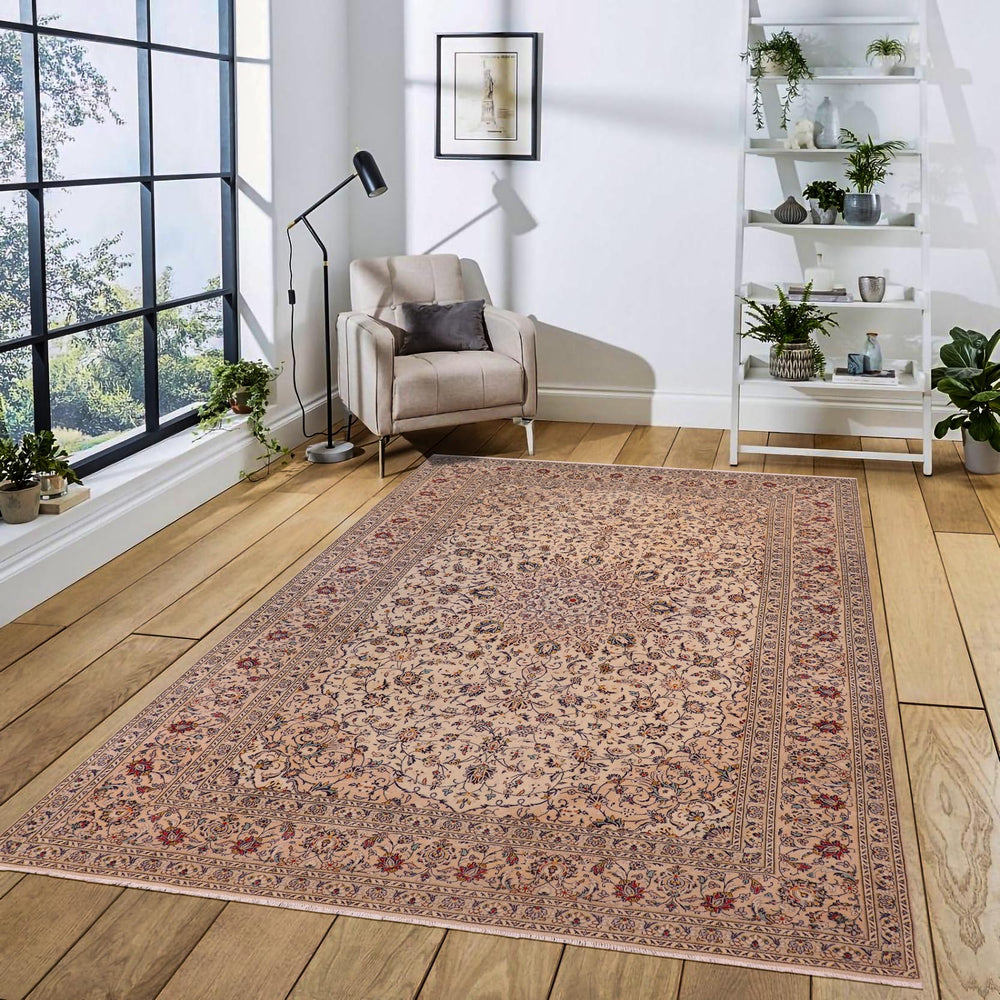 handmade Traditional Nahin Beige Tan Hand Knotted RECTANGLE 100% WOOL area rug 10 x 13