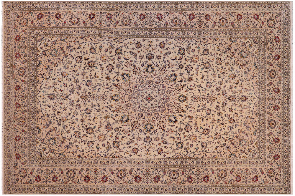 handmade Traditional Nahin Beige Tan Hand Knotted RECTANGLE 100% WOOL area rug 10 x 13