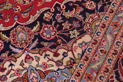 handmade Traditional Kashan Red Blue Hand Knotted RECTANGLE 100% WOOL area rug 10 x 13