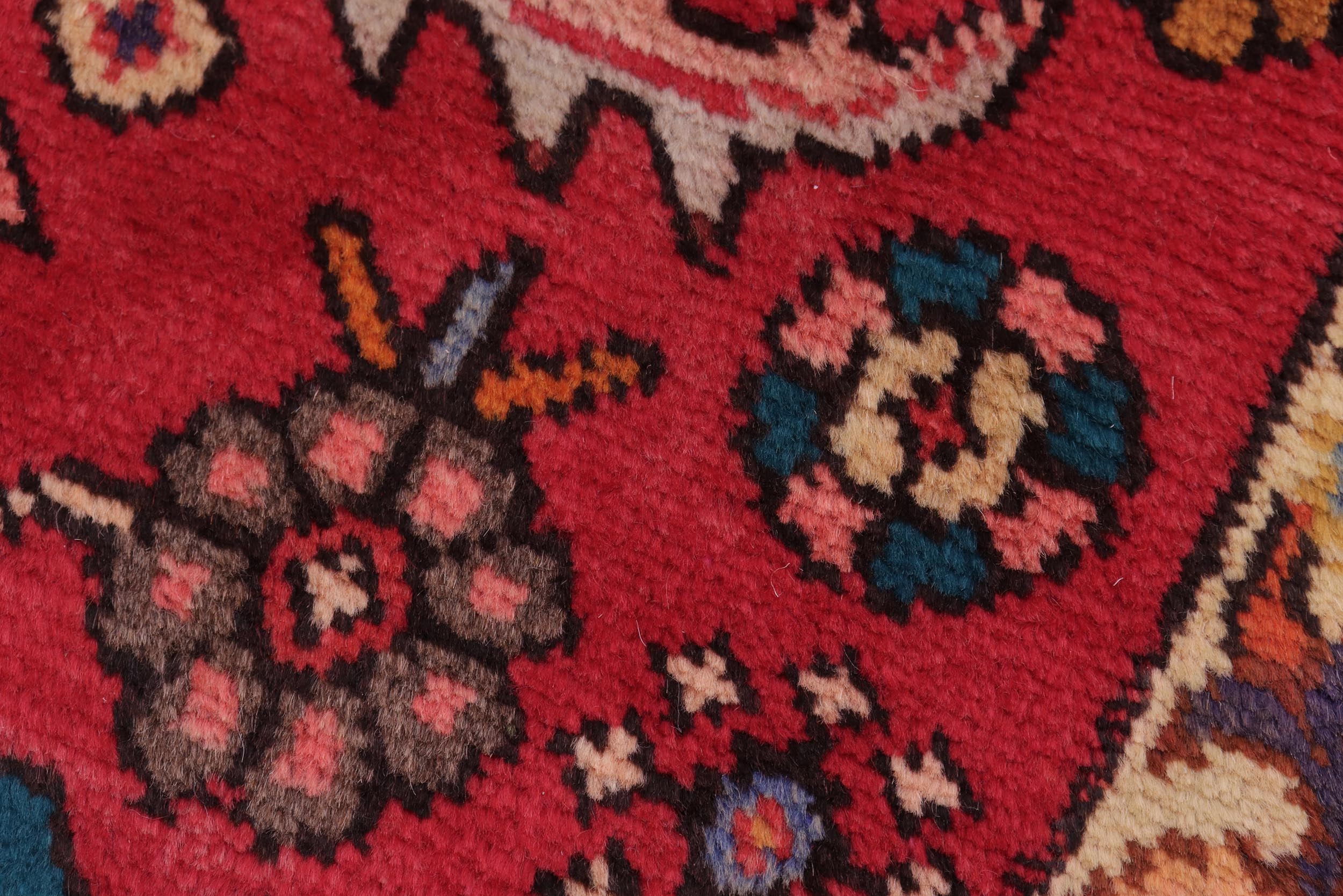 handmade Traditional Kashan Red Gold Hand Knotted RUNNER 100% WOOL area rug 3 x 8