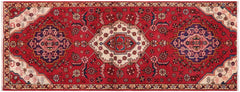 handmade Traditional Kashan Red Gold Hand Knotted RUNNER 100% Wool Pile area rug 3x8