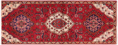handmade Traditional Kashan Red Gold Hand Knotted RUNNER 100% WOOL area rug 3 x 8