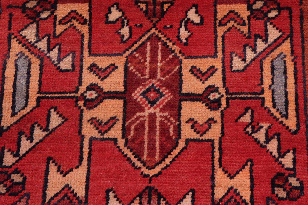 handmade Traditional Kashan Blue Red Hand Knotted RUNNER 100% WOOL area rug 4 x 10