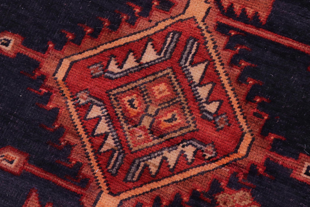 handmade Traditional Kashan Blue Red Hand Knotted RUNNER 100% WOOL area rug 4 x 10
