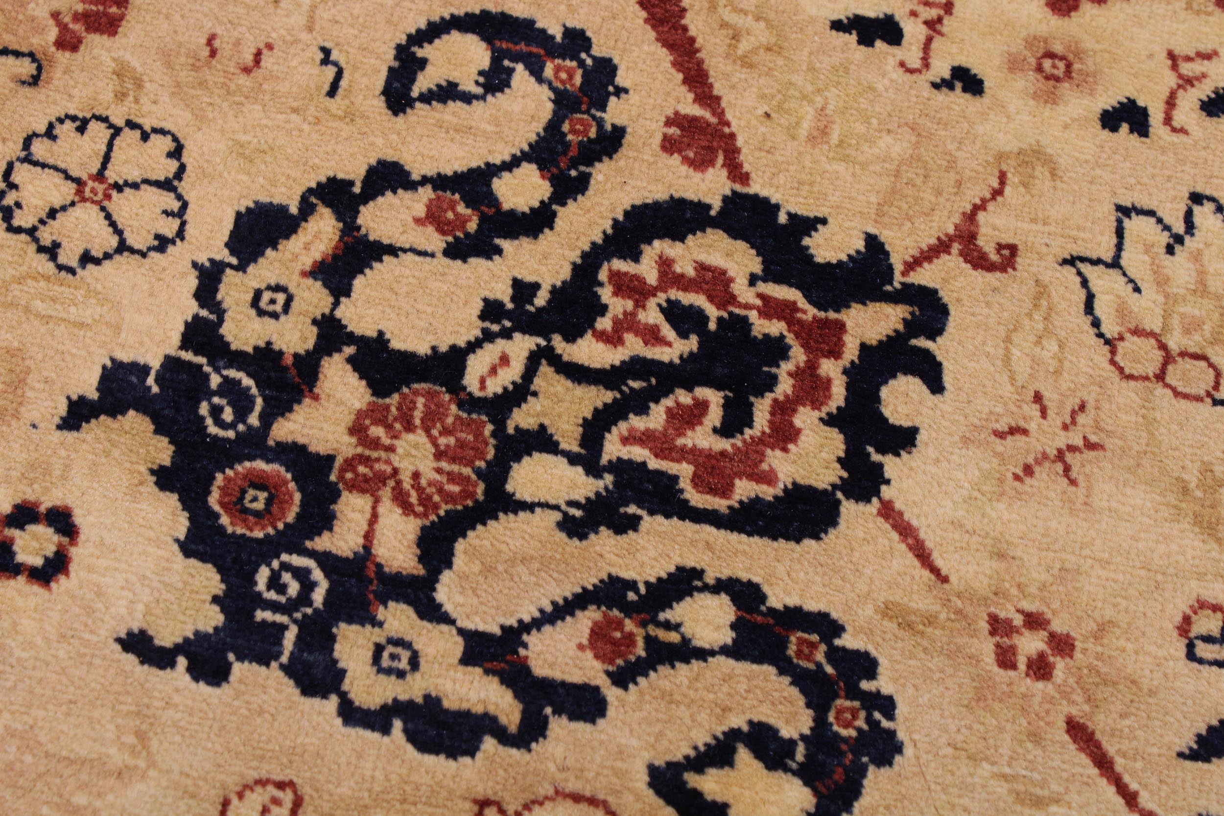 handmade Transitional Tabriz Beige Red Hand Knotted RECTANGLE 100% WOOL area rug 9 x 12