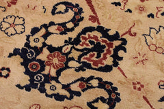 Antique Tabriz Goldie Beige/Red Wool Rug - 9'0'' x 12'0''