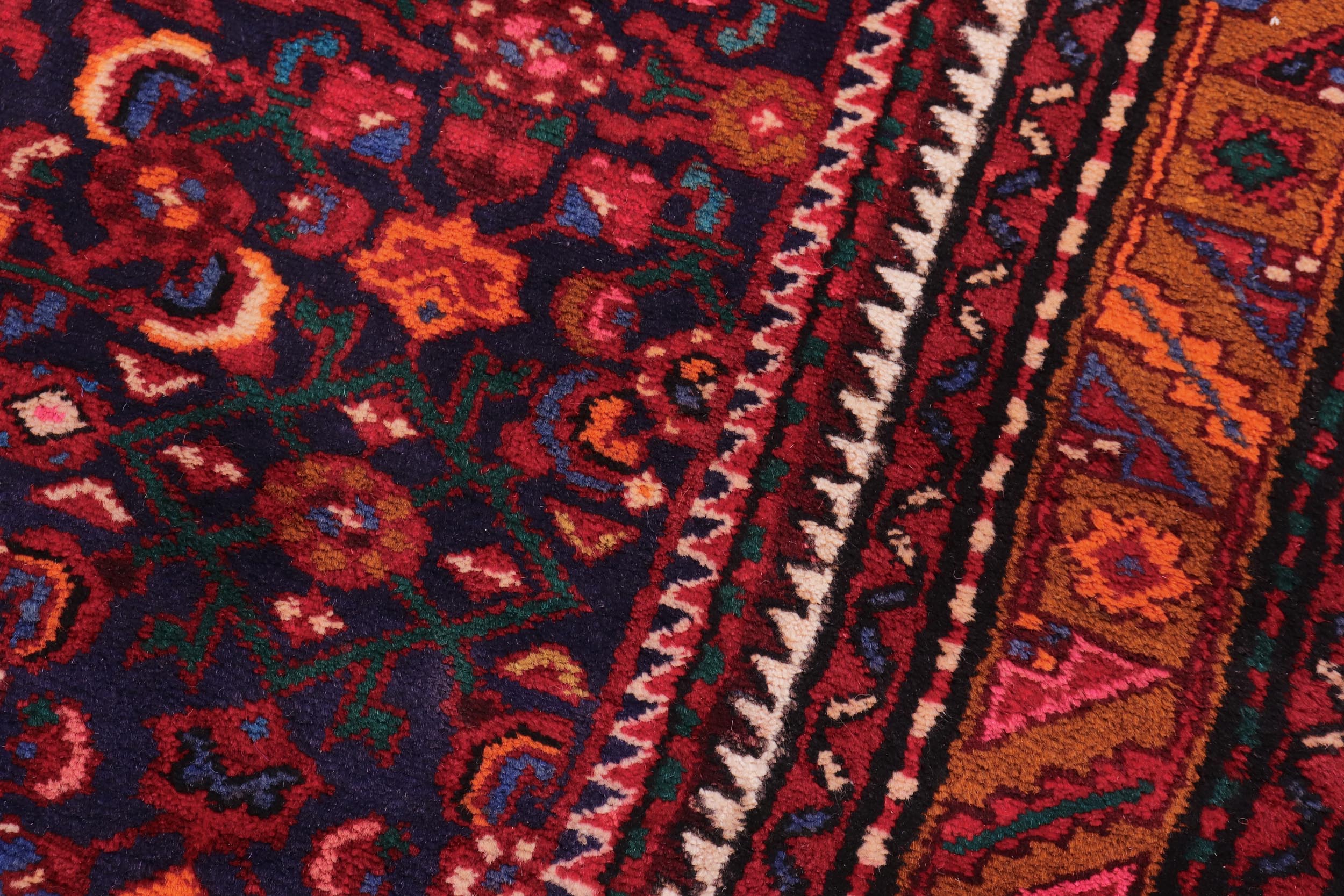handmade Traditional Tabriz Blue Red Hand Knotted RUNNER 100% WOOL area rug 4 x 10