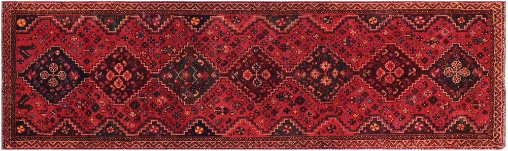 handmade Traditional Tabriz Red Blue Hand Knotted RUNNER 100% Wool Pile area rug 3x10