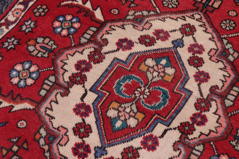 handmade Traditional Tabriz Red Beige Hand Knotted RUNNER 100% WOOL area rug 3 x 8