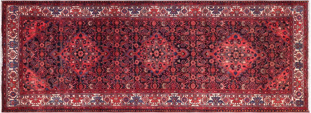handmade Traditional Tabriz Blue Beige Hand Knotted RUNNER 100% WOOL area rug 4 x 12