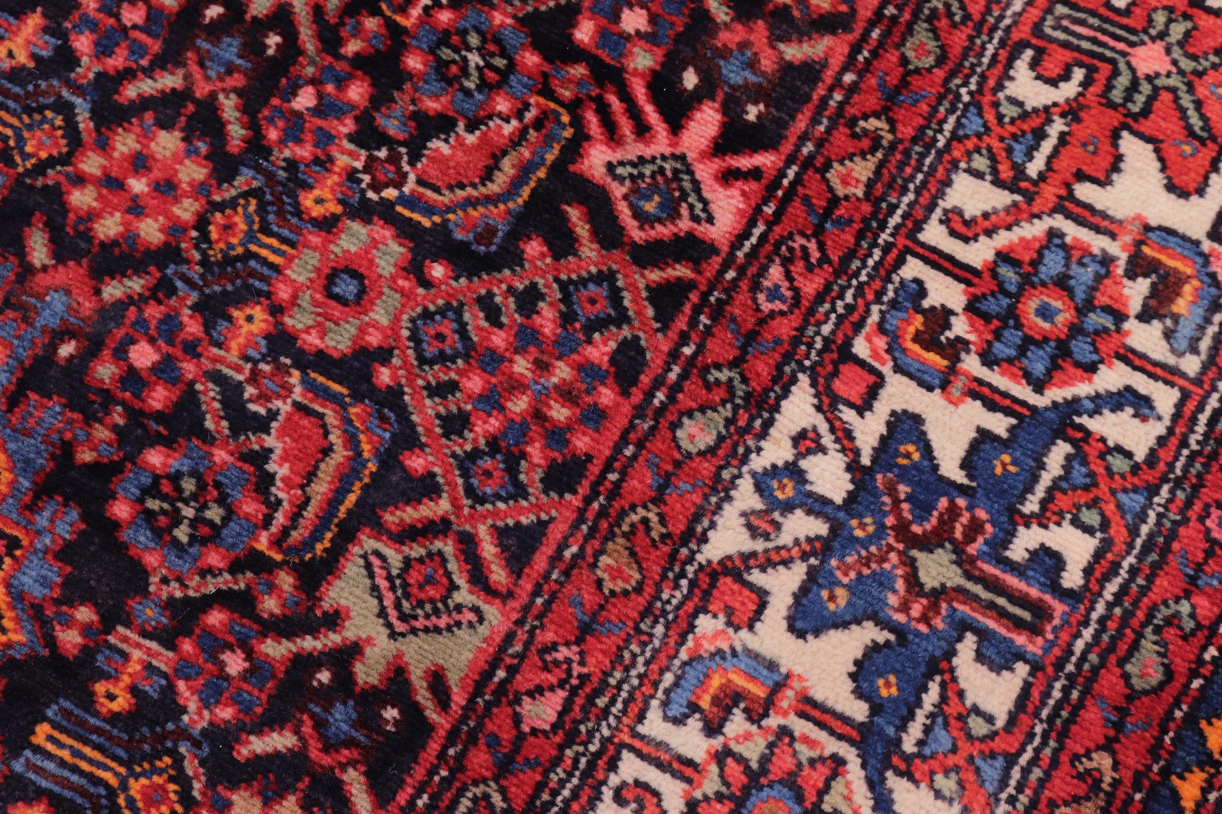 handmade Traditional Tabriz Blue Beige Hand Knotted RUNNER 100% WOOL area rug 4 x 12