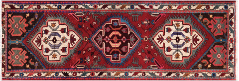 handmade Traditional Tabriz Red Beige Hand Knotted RUNNER 100% WOOL area rug 3 x 9