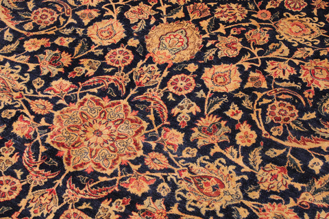 handmade Traditional Dabir Blue Maroon Hand Knotted RECTANGLE 100% WOOL area rug 9x12