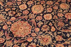 Semi-Antique Dabir Cassie Blue/Maroon Wool Rug - 9'2'' x 12'3''